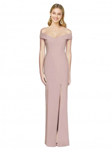 Best Off the Shoulder Criss Cross Back Trumpet Bridesmaid Dress / Prom Dress